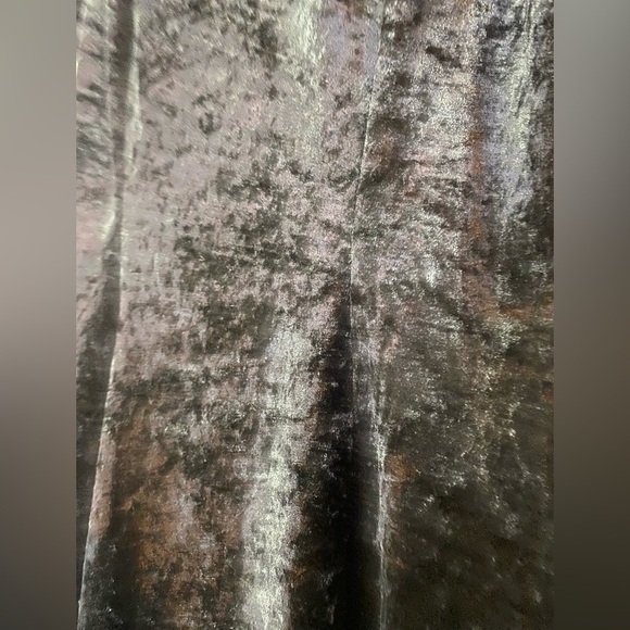 Vintage Crushed Velvet Black Mini Dress with Double Straps, Size M (fits like S) - Picture 5 of 11